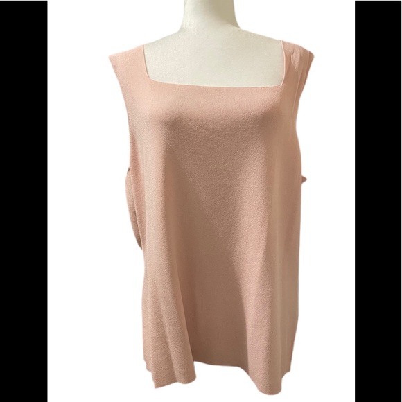 NWT Kate Hill light pink knit tank top size 2X - Picture 2 of 7